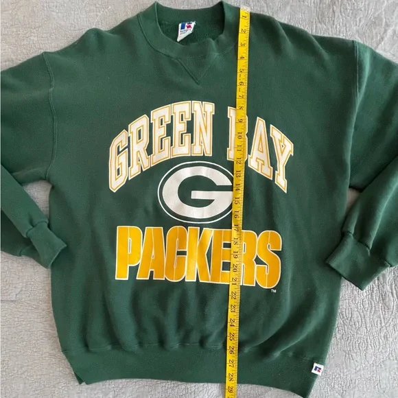 Vintage 90s Green Bay Packers sweatshirt by Russell Athletic - Made USA Sz XL - Picture 4 of 9
